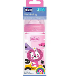 Chicco Well-being - Biberon coloré en polypropylène - 250ml (2m+) fille