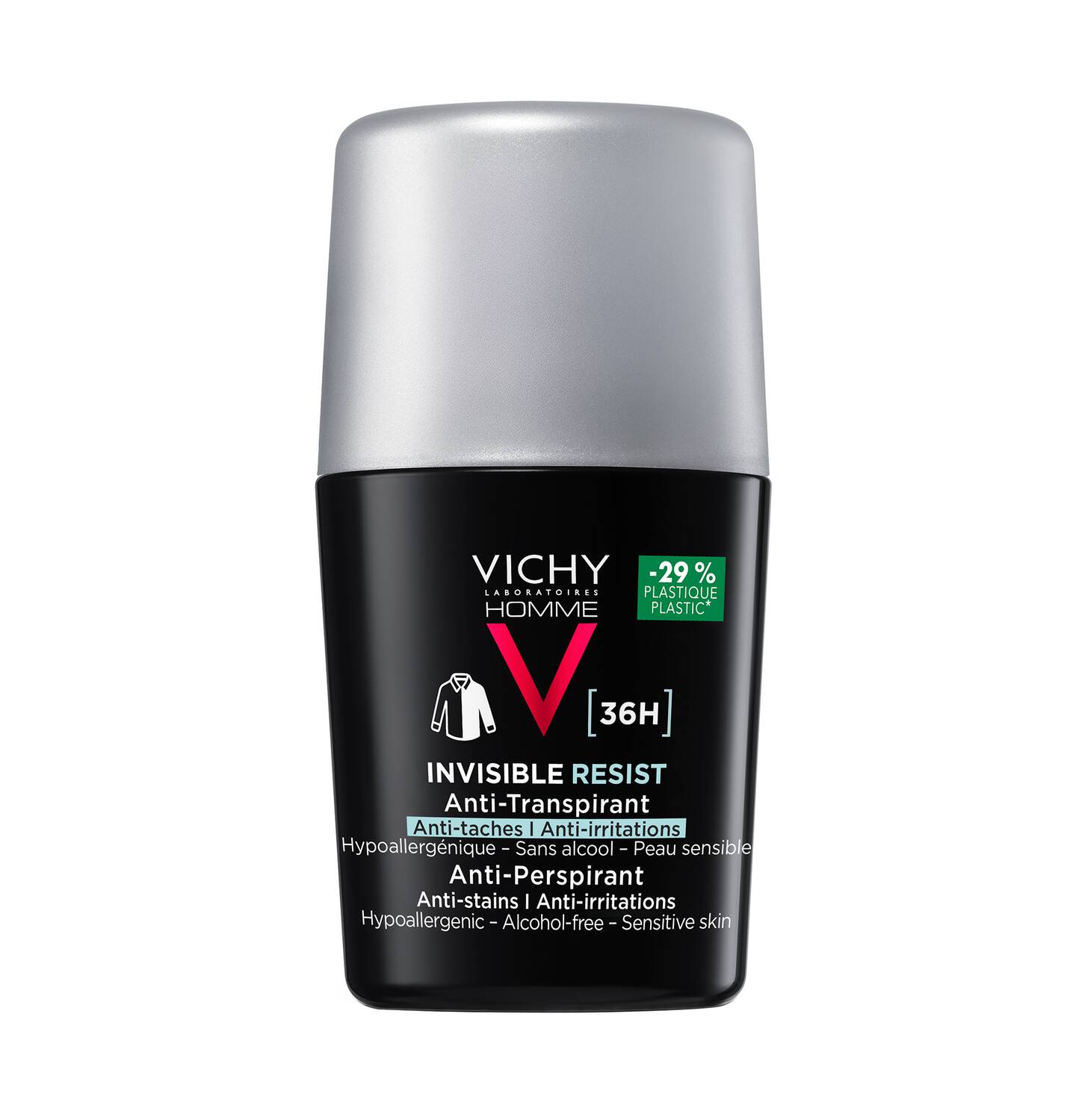 VICHY HOMME DEODORANT INVISIBLE RESIST 72H 50ML 1 VICHY HOMME DEODORANT INVISIBLE RESIST 72H 50ML