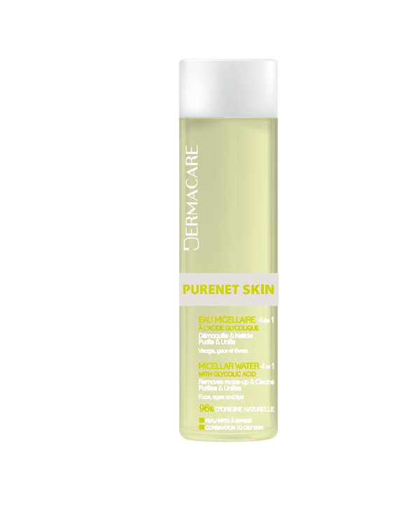 DERMACARE Purenet Skin Eau Micellaire 200ML 1 DERMACARE Purenet Skin Eau Micellaire 200ML