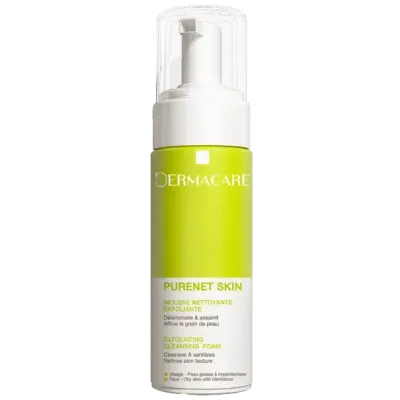 DERMACARE PURENET SKIN MOUSSE NETTOYANTE EXFOLIANTE 150ML 1 DERMACARE PURENET SKIN MOUSSE NETTOYANTE EXFOLIANTE 150ML