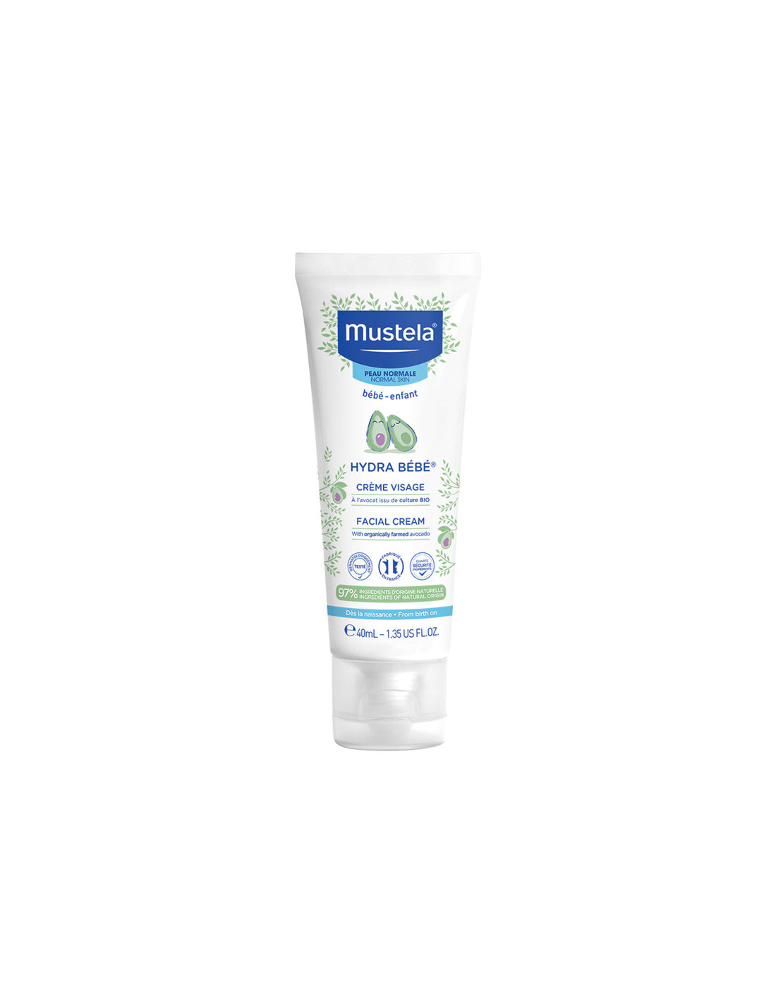 MUSTELA HYDRA BEBE CREME VISAGE 40ML 1 MUSTELA HYDRA BEBE CREME VISAGE 40ML