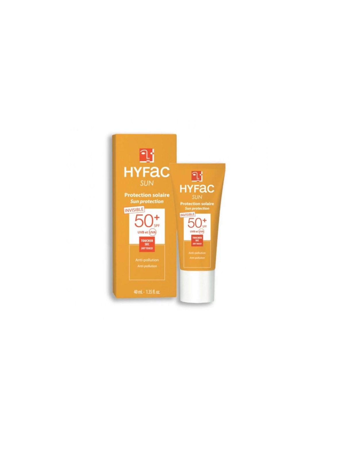 HYFAC SUN PROTECTION SOLAIRE INVISIBLE SPF50+ 40ML 1 HYFAC SUN PROTECTION SOLAIRE INVISIBLE SPF50+ 40ML