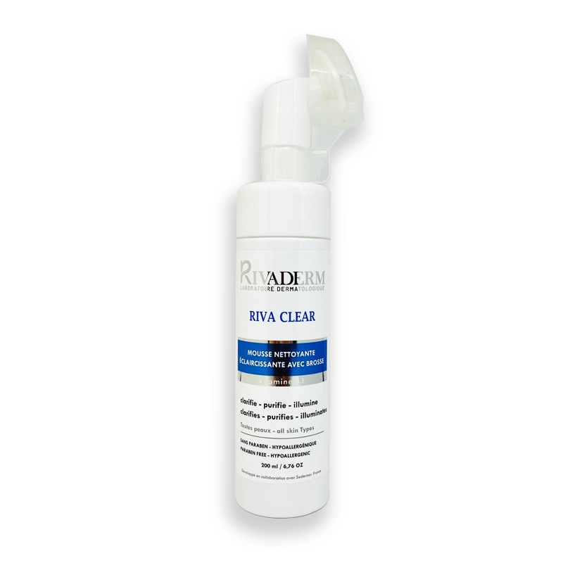 RIVADERM RIVA CLEAR MOUSSE NETTOYANTE ECLAIRCISSANTE 200ML 1 RIVADERM RIVA CLEAR MOUSSE NETTOYANTE ECLAIRCISSANTE 200ML