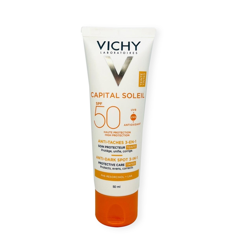 VICHY CAPITAL SOLEIL Soin Anti Taches Teinté 3-en-1 SPF50+ 1 VICHY CAPITAL SOLEIL Soin Anti Taches Teinté 3-en-1 SPF50+