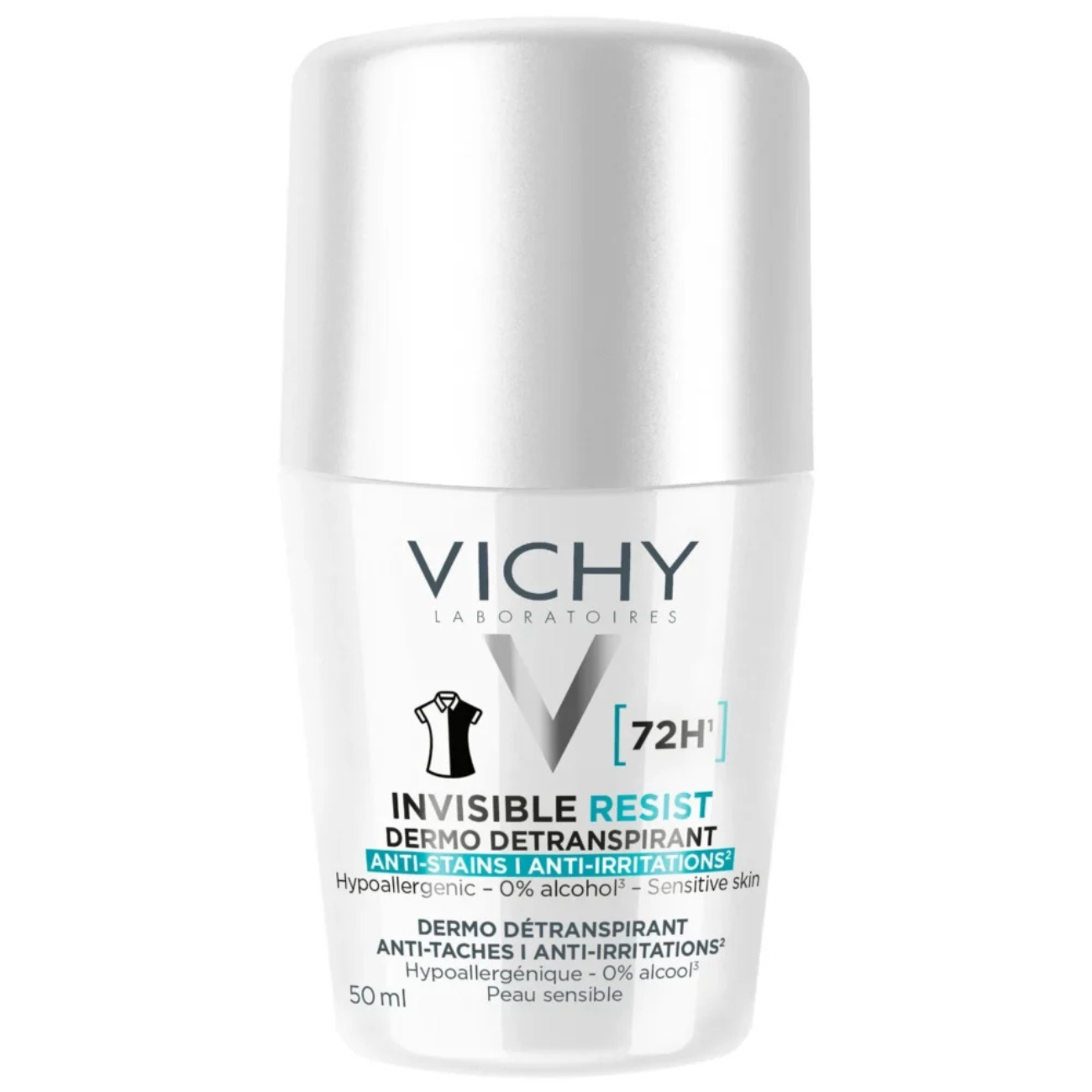 VICHY HOMME DEODORANT INVISIBLE RESIST 72H 50ML 1 VICHY HOMME DEODORANT INVISIBLE RESIST 72H 50ML
