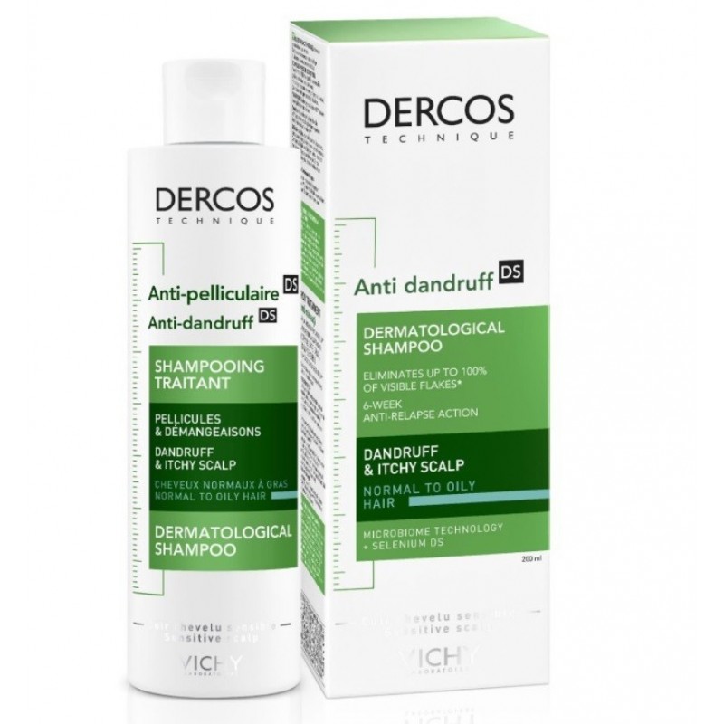 VICHY DERCOS ANTI PELLICULAIRE Shampooing traitant Cheveux normaux à gras 1 VICHY DERCOS ANTI PELLICULAIRE Shampooing traitant Cheveux normaux à gras