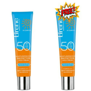 Lirene SPF 50 Crème Solaire Visage 1+1 Gratuit