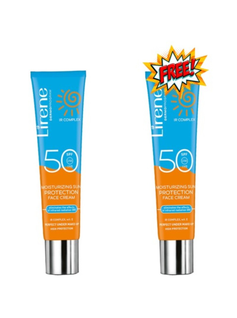 Lirene SPF 50 Crème Solaire Visage 1+1 Gratuit 1 Lirene SPF 50 Crème Solaire Visage 1+1 Gratuit