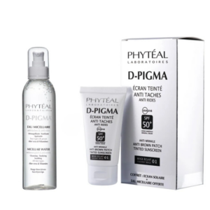 PHYTEAL DPIGMA ECRAN TEINTÉ BEIGE ECLAT SPF50+ 50ML + DPIGMA EAU MICELLAIRE A L'ALOE VERA 150ML OFFERTE